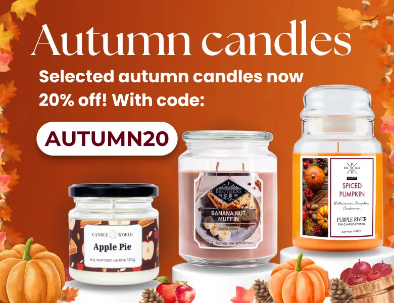 Autumn candles 20% off